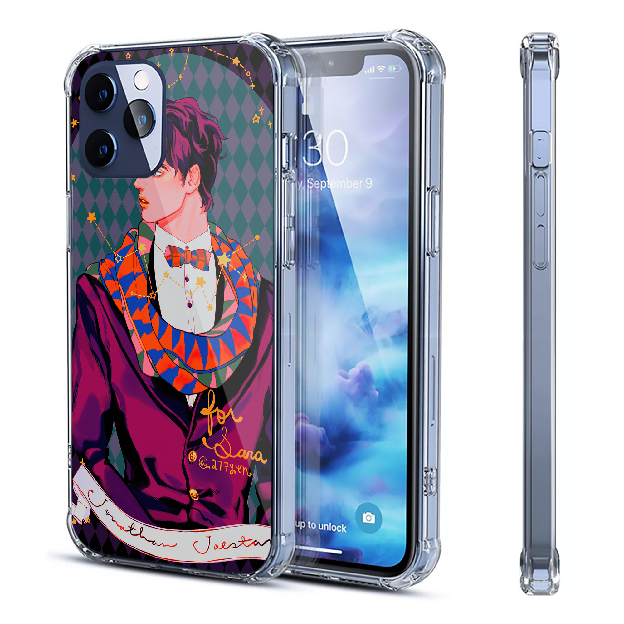 （画像用） ジョジョの奇妙な冒険 JoJo's Bizarre Adventure 【iPhone 12シリーズ対応】透明スマホケース（クリアソフトケース）
